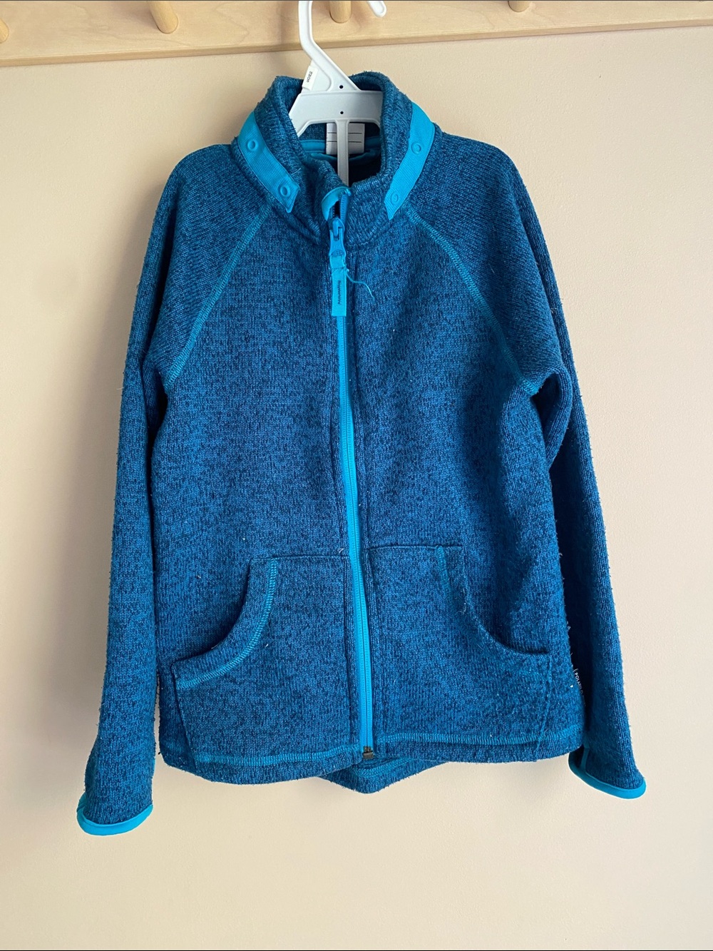 Polarn O. Pyret Teal Blue Full-Zip Fleece Hoodie